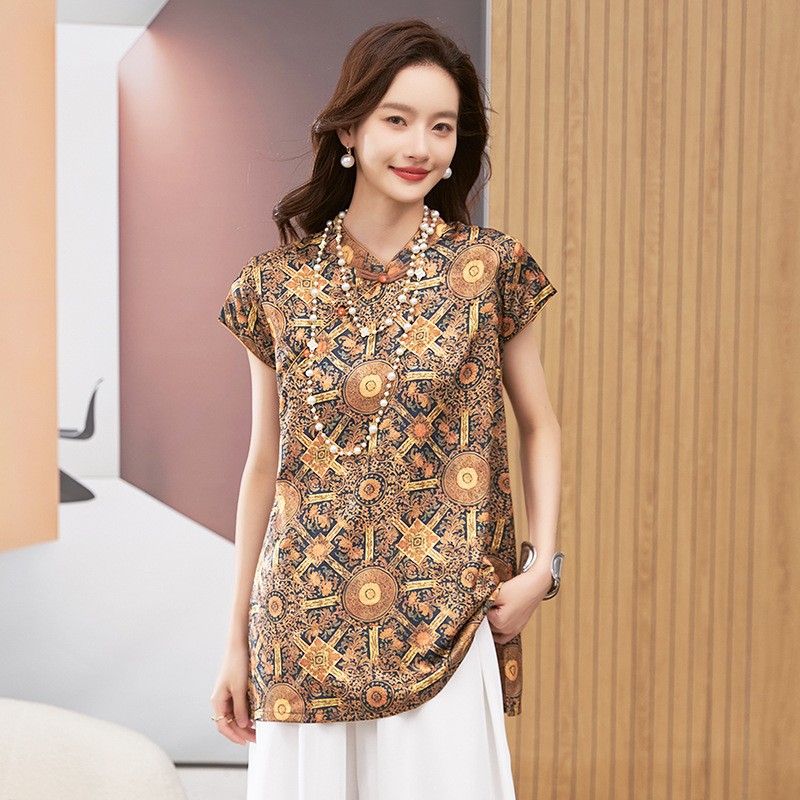 Blouses - Blusa de mujer de manga corta