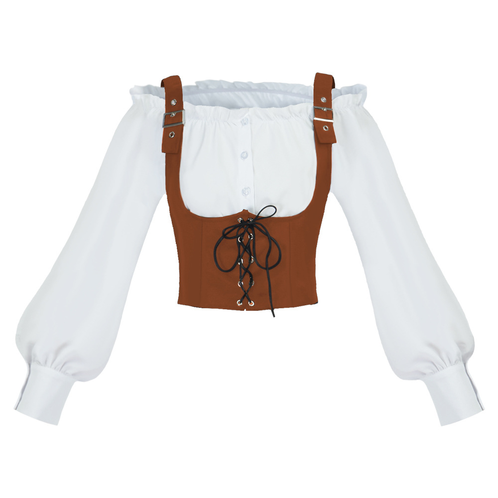 Blouses - Blusa de estilo retro occidental para