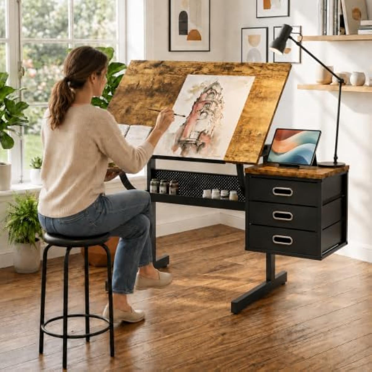 Escritorio de dibujo ajustable - Tops reseña y precio
