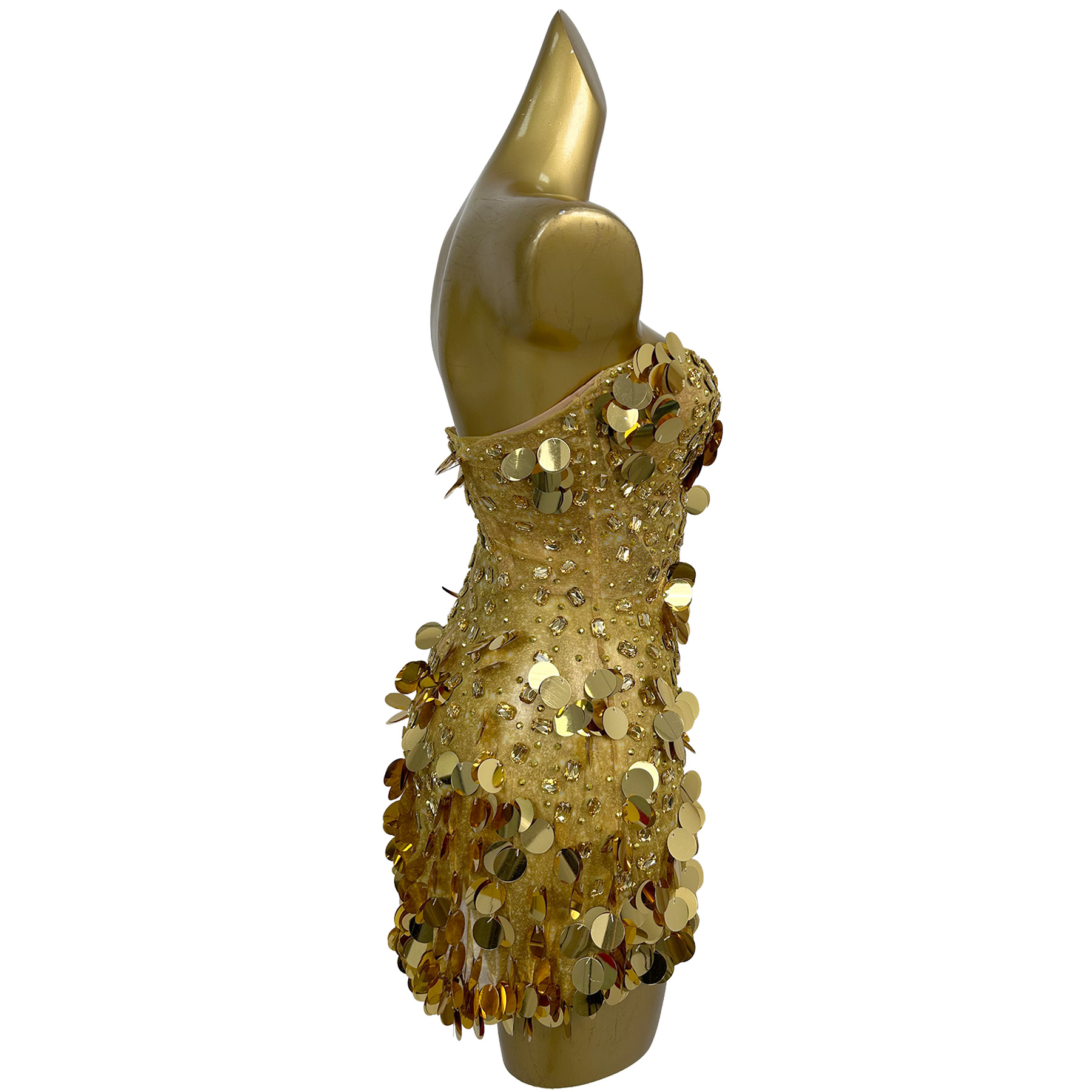 Vestido mini sin tirantes con  - Sparkly Rhinestone Club Party Dress reseña y precio