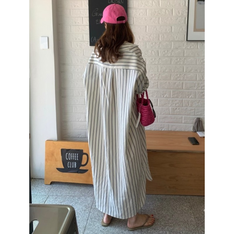 Vestido coreano minimalista co - Korean Style A Line Shirt Dress reseña y precio