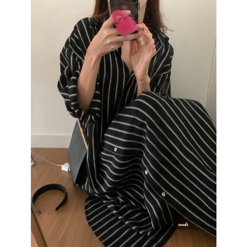 Vestido coreano minimalista co - Korean Style A Line Shirt Dress reseña y precio