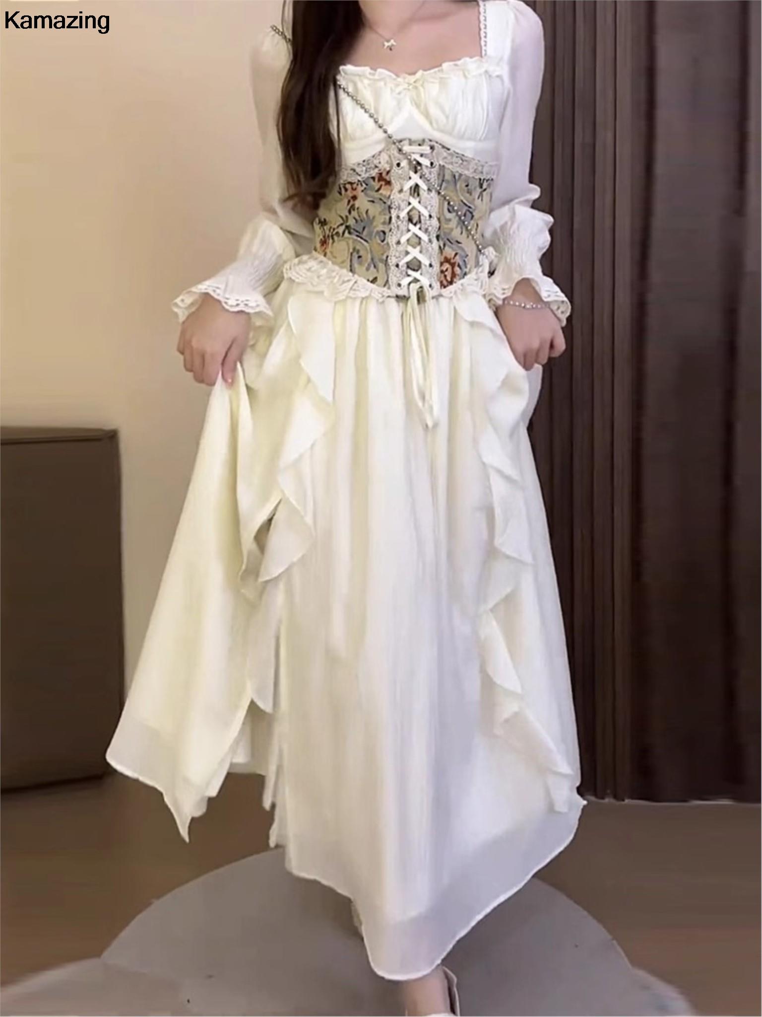 Vestido Midi de corsé francés  - French Vintage Floral Midi Dress reseña y precio