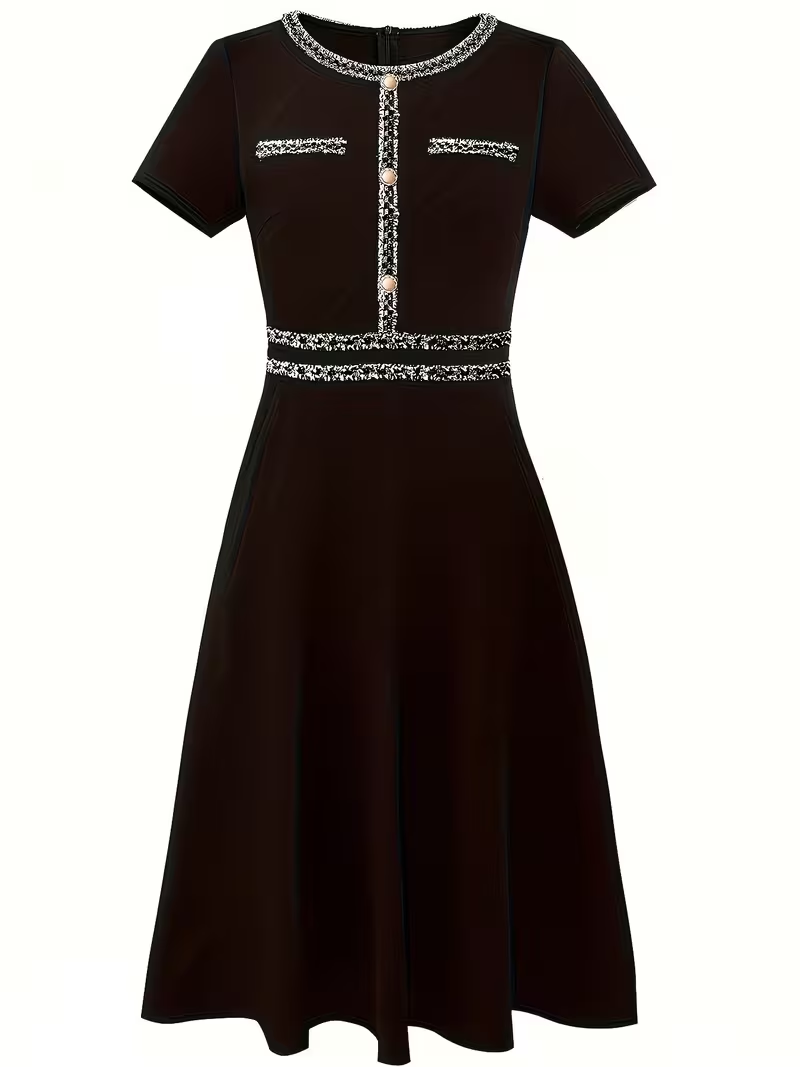 Vestido Elegante de Verano par - French Vintage Floral Midi Dress reseña y precio