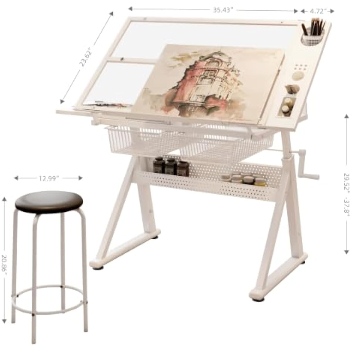 Escritorio de dibujo ajustable - Tops reseña y precio