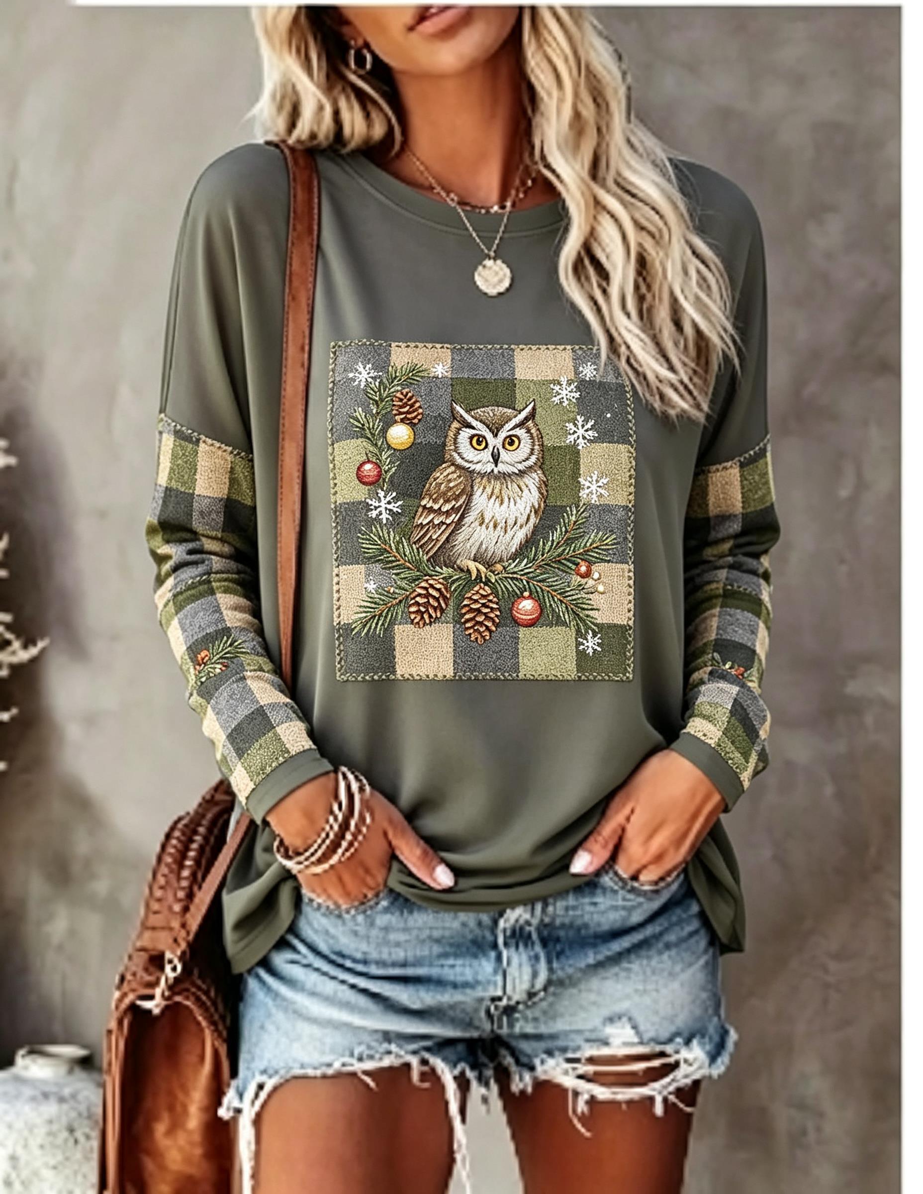 Camiseta de manga larga para m - Blouses reseña y precio