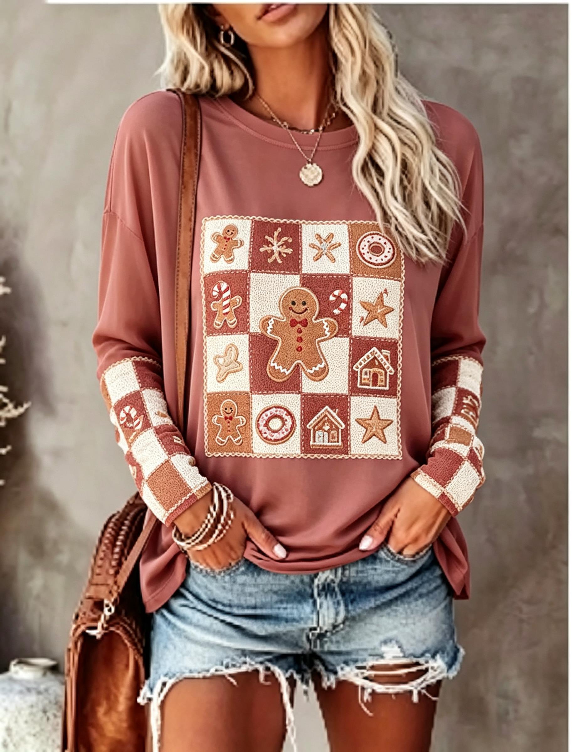 Camiseta de manga larga para m - Blouses reseña y precio