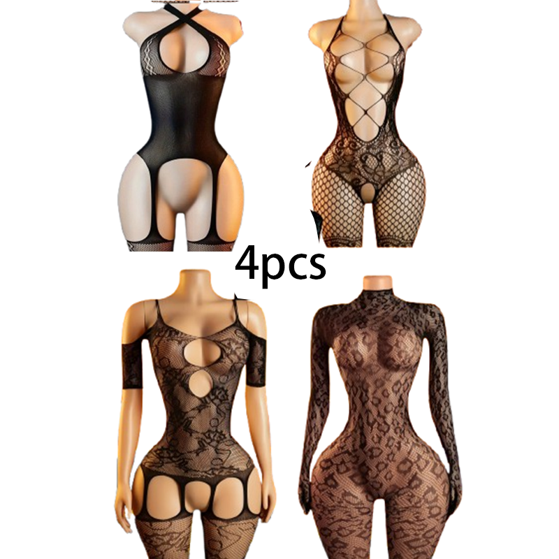Conjunto de lencería sexy de 4 - Lingerie reseña y precio