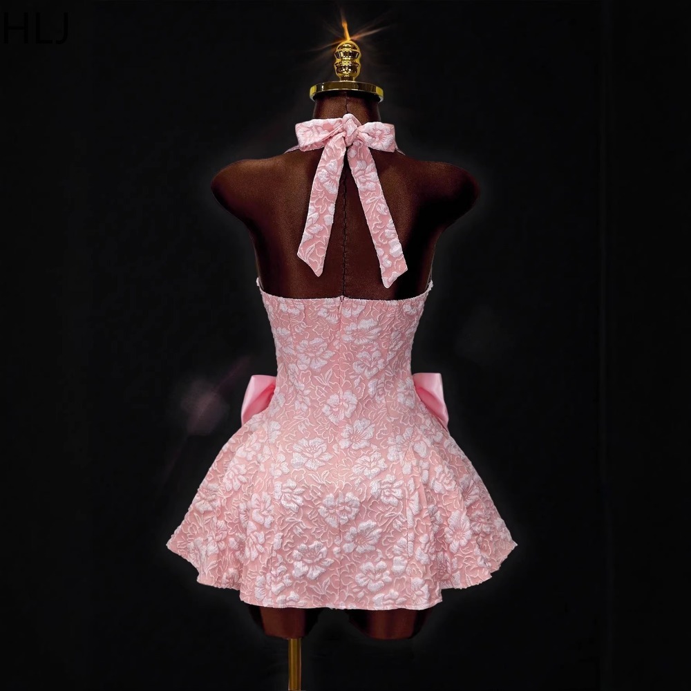 Vestidos ajustados sexys de ja - Y2K Backless Halter Mini Dress reseña y precio