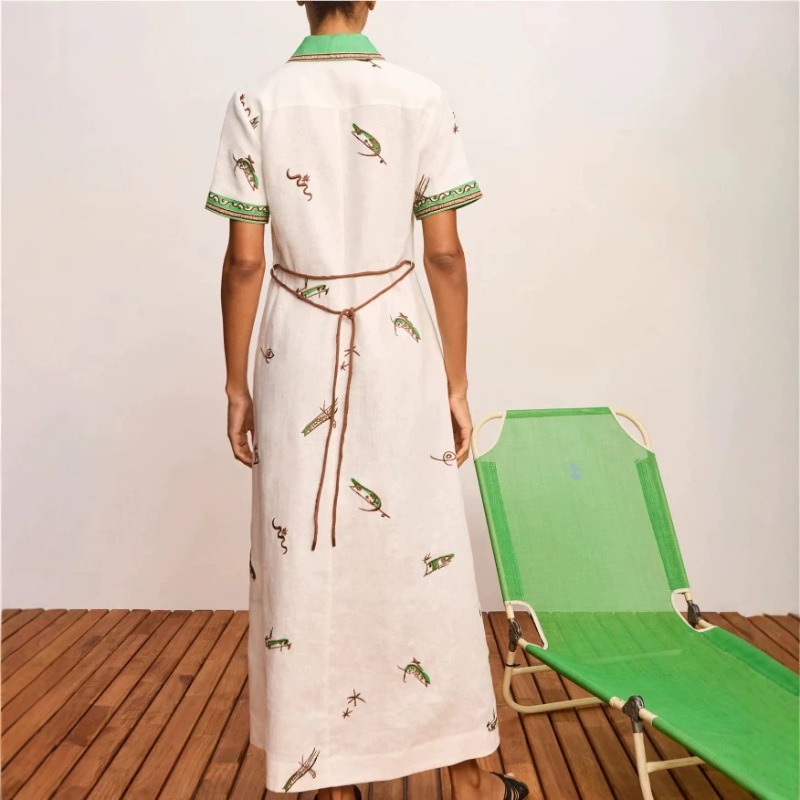 Otoño 2026 Nuevo Vestido Camis - Casual Loose Linen Shirt Dress reseña y precio